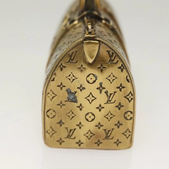 LOUIS VUITTON Paper weight metal Gold LV Auth 135916 - Picture 6 of 12